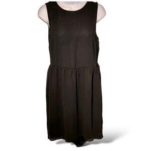 Asos Black Dress Thin Pull Over And Go Dress Size 2 Two Layers